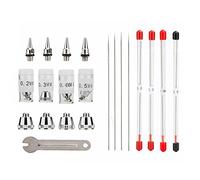 Uouteo Airbrush Needles Nozzle 0.2mm, 0.3mm, 0,4mm,0.5mm Spray Gun Nozzle Needle Tip Replacement Parts for Airbrush Gun