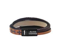 Uoveido Waterproof Medical Alert Bracelet, Custom Laser Engraved ID & Dynamic QR Code, Lightweight PU Braided Leather Wristband, Quick Emergency Information Access, Multi-Color Options（Light Brown-BT）