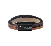 Uoveido Waterproof Medical Alert Bracelet, Custom Laser Engraved ID & Dynamic QR Code, Lightweight PU Braided Leather Wristband, Quick Emergency Information Access, Multi-Color Options（WARFARIN）