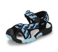 UOVO Boys Sandals Anti-Slip Summer Outdoor Shoes Toe Protection Breathable Leather Lining Black Blue Size 2UK Little Kid 34EU