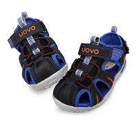 UOVO Boys Sandals Closed Toe Outdoor Sandals Trekking Hiking Sandals Athletic Summer Shoes Black Blue Size 4 UK Big Kids