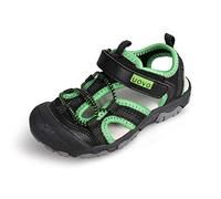 UOVO Boys Sandals Closed Toe Outdoor Sandals Trekking Hiking Sandals Athletic Summer Shoes Black Green Size 11 Little Kids