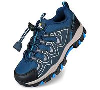 UOVO Boys Trainers Kids Walking Shoes Low-Top Sneakers Children Waterproof Trekking Hiking Footwear Running Shoes Blue Size 9 UK