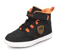 UOVO Boys Winter Boots Warm Fleece Lining Sneakers Water-Resistant Ankle Snow Boots Black Mid Top Casual Shoes Size 4UK 37EU Big/Older Kids