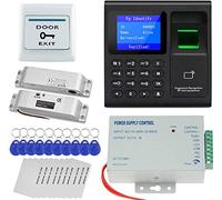 uoweky Door Access Control System Kit Set RFID Standalone Controller with X Bolt Lock +12VDC Power Supply + Exit Button +10pcs125KHz Keyfob and Card (K2000+Bolt Lock)