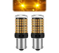 Uoww 2Pcs PY21W LED Bulbs Amber Yellow 1156 BAU15S, 2800LM Super Bright Turn Signal Lights, 144SMD 3014 12V-24V Chip High Brightness Waterproof Car Indicator Lamps, Non Canbus