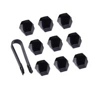 uoXHFdh 20 Pack 22mm Car Wheel Hub Screw Dust Cover Nut Bolt Protector Gloss Black