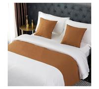 uoXHFdh Bed Runner Queen, King, Twin, Solid Throws For Foot Of Bedding End Scarf Protection(Bruin,50 * 180cm for 120cm Bed)