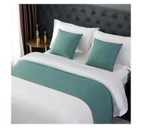 uoXHFdh Bed Runner Queen, King, Twin, Solid Throws For Foot Of Bedding End Scarf Protection(Green2,50 * 180cm for 120cm Bed)