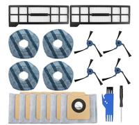 Uoxmiy 18 Pack X10 Accessories Kit Replacement for Eufy X10 Pro Omni Vacuum,4 Mop Cloth Pads,4 Side Brushes,2 HEPA Filters,6 Replacement Dust Bags,1 Cleaning Tools,1 Screwdriver