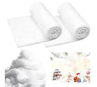 Uoxmiy 2 Pack Fake Snow Blanket Roll for Christmas Village Displays 80 * 240cm Covers 3.84 Square Metres Under Christmas Tree Soft White Blanket