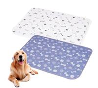 Uoxmiy 2 Pack Washable Puppy Pads,Reusable Puppy Pads,Absorbent Non Slip Small Dog Training Mats Floor Protector,Fast Drying Dog Wee Mats for Travel Car Home Playpens Crates,60 x 45cm