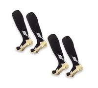 Uoxmiy 2 Pairs of Knee-High Grip Football Socks for Men,Anti Slip Grip Socks Football Wicking Breathable Universal size for Basketball Rugby Hiking Running Hockey Volleyball Hockey Yoga (Black)