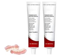 Uoxmiy 2 PCS Denture Adhesive Gel for Full & Partial Dentures