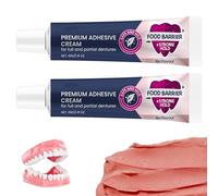 Uoxmiy 2 PCS Denture Adhesive Liquid Gel for Full & Partial Dentures Comfortable Long Lasting Improves Dentur/E Fit Acts As Soft Reliner