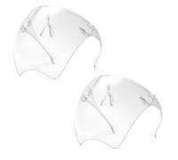 Uoxmiy 2 PCS Face Shield Clear Full Face Mask Splash Resistant Dustproof with Clear Visibility Breathable for DIY Nail Art & Salon Use Industrial Protection