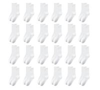 Uoxmiy 24 Pairs Women Thin Cotton White Socks, Breathable Basic Soft Ladies Crew Socks for School, Business, Office, Casual, One Size