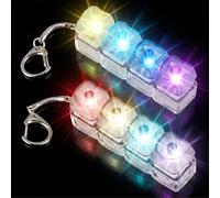 Uoxmiy 2PCS Keyboard Fidget Toy With lights 4 Heart Shaped Button Stress Relief Keyboard Fidget, Portable Stress Relief Keyring, Ideal Stress Relief Gifts