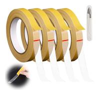 Uoxmiy 4 Pcs Double Sided Fabric Tape, 0.59IN * 33FT Multifunctional Heavy Duty Mounting Double Sided Tape for Rug, for Art and Crafts Decorating Birthdays Indoor Accessories