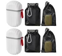 Uoxmiy 4 PCS Travel Soap Case, Travel Soap Bag, Waterproof & Leakproof 3 In1 Travel Soap Case for Bathroom, Camp, Outdoor, Gym, School