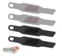 Uoxmiy 4 Pcs Wrist Compression Support, Breathable Golf Wrist Support, Thin & Adjustable Hand Brace for Gym Sports Work Typing Sleeping (Gray, Black)