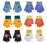 Uoxmiy 6 Pairs of Kids Gloves, Windproof and Warm Toddler Gloves, Anti-Static Magic Glove Kids for 2-4 Years Old Boys and Girls, Multiple Color