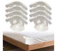 Uoxmiy 8Pcs Bed Sheet Clips, Bedsheet Holders with Lock Strips, Heavy Duty Non-Slip Fitted Sheet Clip Fasteners, Mattress Sheet Corner Grippers for Mattress Protectors Blankets Bedding Corner
