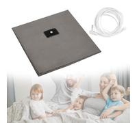 Uoxmiy Grounding Sheet Earthing Sheets 132 * 71cm Grounding Bed Sheet Silver Fibre Organic Cotton Grounding Mat Earthing UK Reduced Anxiety Inflammation Healthy for Improved Sleep Grey