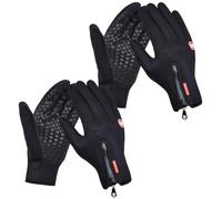 Uoxmiy Warm Winter Gloves 2 Pairs, Anti-Slip Touchscreen, Windproof & Waterproof, L Size, Ideal for Running, Ski,Cycling, Men & Women
