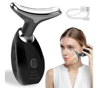 UOY Face Massager Against Wrinkles, 3 Modes Face Lifting Device, Black Plastic Face Beauty Device for Anti Wrinkle & Ageing