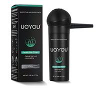 UOYOU GREY Hair Fibres for Thinning Hair 27.5g Bottle with Applicator | Undetectable & Natural Keratin Hair Fibers Concealer for Hair Loss for Men and Women | Hair Building Fibres Powder [GREY]