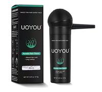 UOYOU WHITE Hair Fibres for Thinning Hair 27.5g Bottle with Applicator | Undetectable & Natural Keratin Hair Fibers Concealer for Hair Loss for Men and Women | Hair Building Fibres Powder [WHITE]