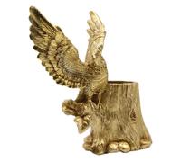 Uozonit Bald Lake Figurine Sculpture | Stump Eagle Pencil Holder | Organizer with Resin Statue for Study, Bookshelf and Living Room Decoration