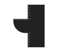 Uozonit Barber Card | Hairline Shaping Maker Barber Card - Reusable Cutting Guide with Measurement Indicators for Grooming Beginners Boys Men Hus