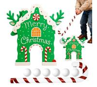 Uozonit Candy Cane Golf Game - Christmas Gingerbread Game Set,Funny Golf Party Toy | for Family Yard Holiday Celebration Living Room Camping Party Gathering Outdoor Indoor Picnic