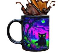 Uozonit Cat Coffee Mug Ceramic - Halloween Pet Spooky Season Cup - Festive Cup Mug for Kids Adults Work Men Friends Beer Milk Women Juice