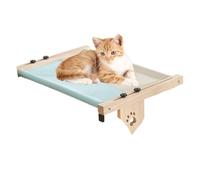Uozonit Cat Perch For Windowsill, Wooden Cat Windowsill Shelf, Adjustable Cat Windowsill Nest, Cat Hammock Seat With Cushioned Bed Cover For Sleeping, Playing, Climbing
