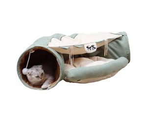 Uozonit Cat Tunnel Toy | Soft Cat Play Tunnel for Indoor Cats | Multi-functional Pet Supplies, Foldable Cave, Pet, Portable Bed, Kittens Toys for Sleep Entertainment Exercise
