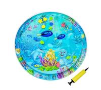 Uozonit Cat Water Bed, Water Play Mat for Cats, Interactive Toys Cooling Pad Inflatable Pet Supplies for Kids Dogs Indoor Outdoor Vacation Travel Summer Beach Camping