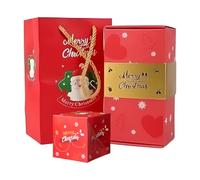 Uozonit Christmas Bouncing Box,DIY Folding Bouncing Christmas Favor Box for Money | Stocking Stuffers for Family Friends Parents Teachers Office Classroom Favor Exchanges Party Planners