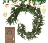 Uozonit Christmas Garland Lifelike | Green Fake Greenery Garland,6.23 Ft Faux Decor Wreath for Activities Indoor Table Mantle Holiday Winter Wall Outdoor Gathering