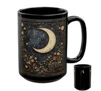 Uozonit Cup for Tea,Moon Flowers Breakfast Cup,Drinking Mug - for Morning Routine Breaks Birthday Party Seasonal Celebrations Workplace Relaxing Moments Weekend Leisure