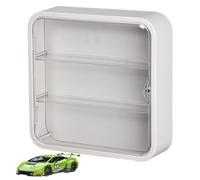 Uozonit Display Case For Figures, Clear Display Case For Figures, Wall-Mounted 3-Tiers Dust-Proof Collectibles Action Figure, Multifunctional Display Stand Doll Box For Collectibles Dolls