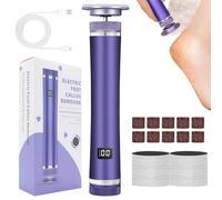Uozonit Electric Callus Remover - Foot Scrubber,Rechargeable Adjustable 12-Speed Exfoliation Grinder Portable Heel Scraper for Athlete Elderly Salon Spa Women Home Pedicure