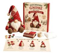 Uozonit Gnome DIY Patch-Work Kit, Gnome Sewing Kit for Adults, Cute Fabric 3D Gnomes Craft Kits for Art Class Living Room Desktop Shelf Women Kids Handcraft Lovers