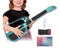 Uozonit Kids Guitar Toy | Stringless Beginner Guitar | Electric Foldable Musical Instrument for Music Education Kids Preschoolers Boys Girls Young Children Travel School Classroom Activities Home