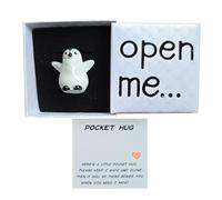 Uozonit Penguin Hug | Portable Inspirational Souvenir - Holiday Motivational Cards | for Teens Adults Students Colleagues Employees Graduates Home Travel Wedding Mother's Day
