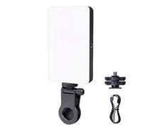 Uozonit Phone Light Clip | USB Rechargeable Portable LED Light for Phone | Tripod Adapter with 3 Modes for Monitor Laptop Webcam Day Nighttime Travel Vloggers Creators