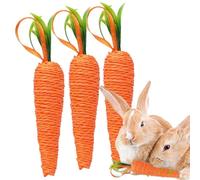 Uozonit Rabbit Carrot Toy - Dog Toys - Bunny Toy, Dog Toy, Carrot Rabbit Chew Toy, Puppy Chew Toy, Pet Teeth Cleaning Chewing Toy for Rabbits, Pets