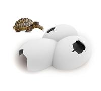 Uozonit Reptile,Egg Shape Simulation Rock Cave Hideouts - Bearded Dragon, Aquarium Habitat Decor Rock Tortoise for Lizards, Turtles, Reptiles, Amphibians, Fish